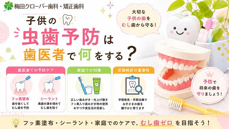 子供の虫歯予防は歯医者で何をする？フッ素塗布・シーラント・家庭での対策を解説