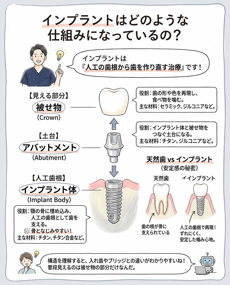インプラントとは？仕組み・メリット・費用・治療の流れをわかりやすく