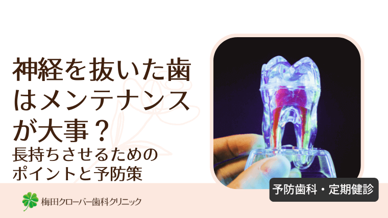 神経を抜いた歯はメンテナンスが大事？