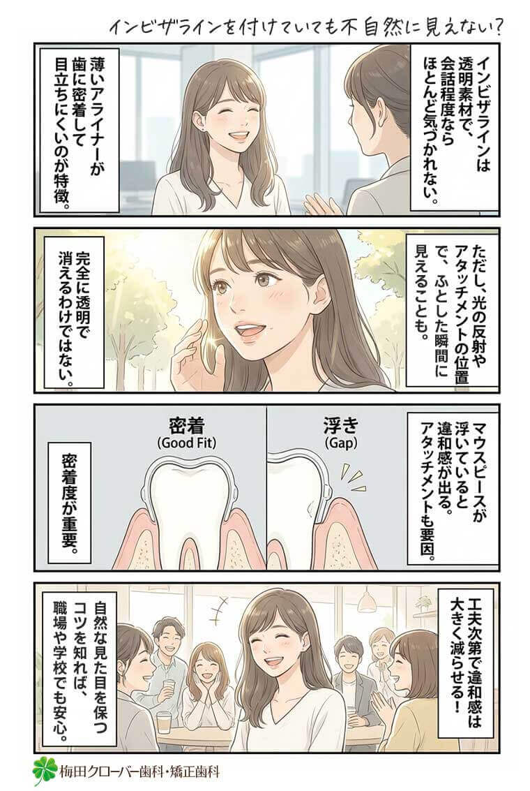 【マンガ】インビザラインを付けていても不自然に見えない？