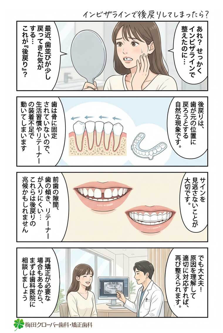 インビザラインで後戻りしてしまったら？