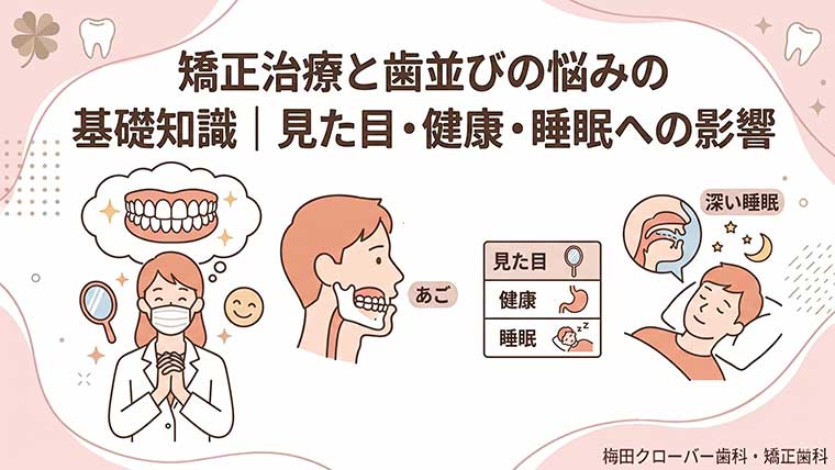 矯正治療と歯並びの悩みの基礎知識｜見た目・健康・睡眠への影響