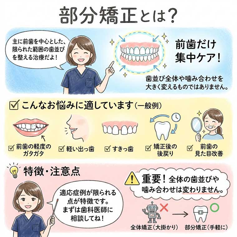 部分矯正とは？の図解