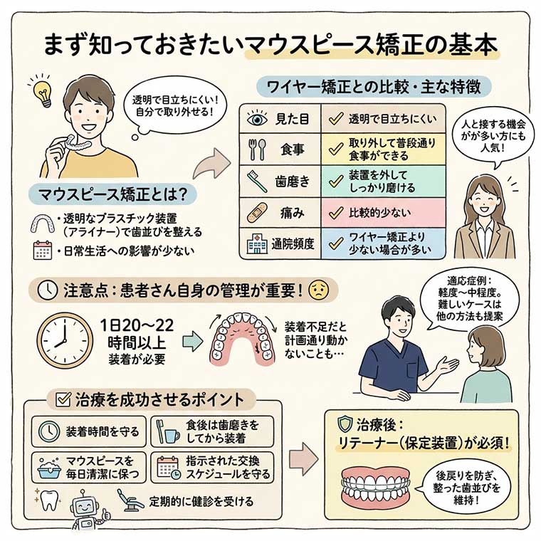 マウスピース矯正の基本の図解