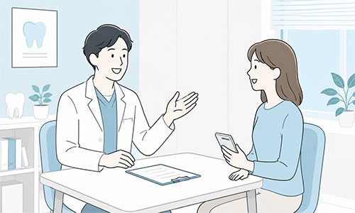 歯科医師と患者さんのイラスト