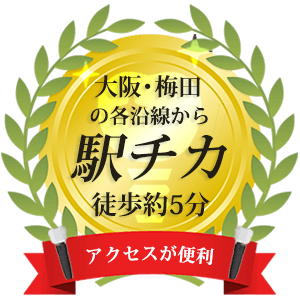 各沿線大阪・梅田駅から徒歩約5分で駅チカ